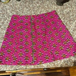 Zara Patterend Hot Pink Polka Dot Skirt